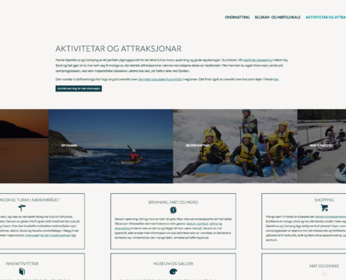 Informasjon om aktiviteter og attraksjoner i området